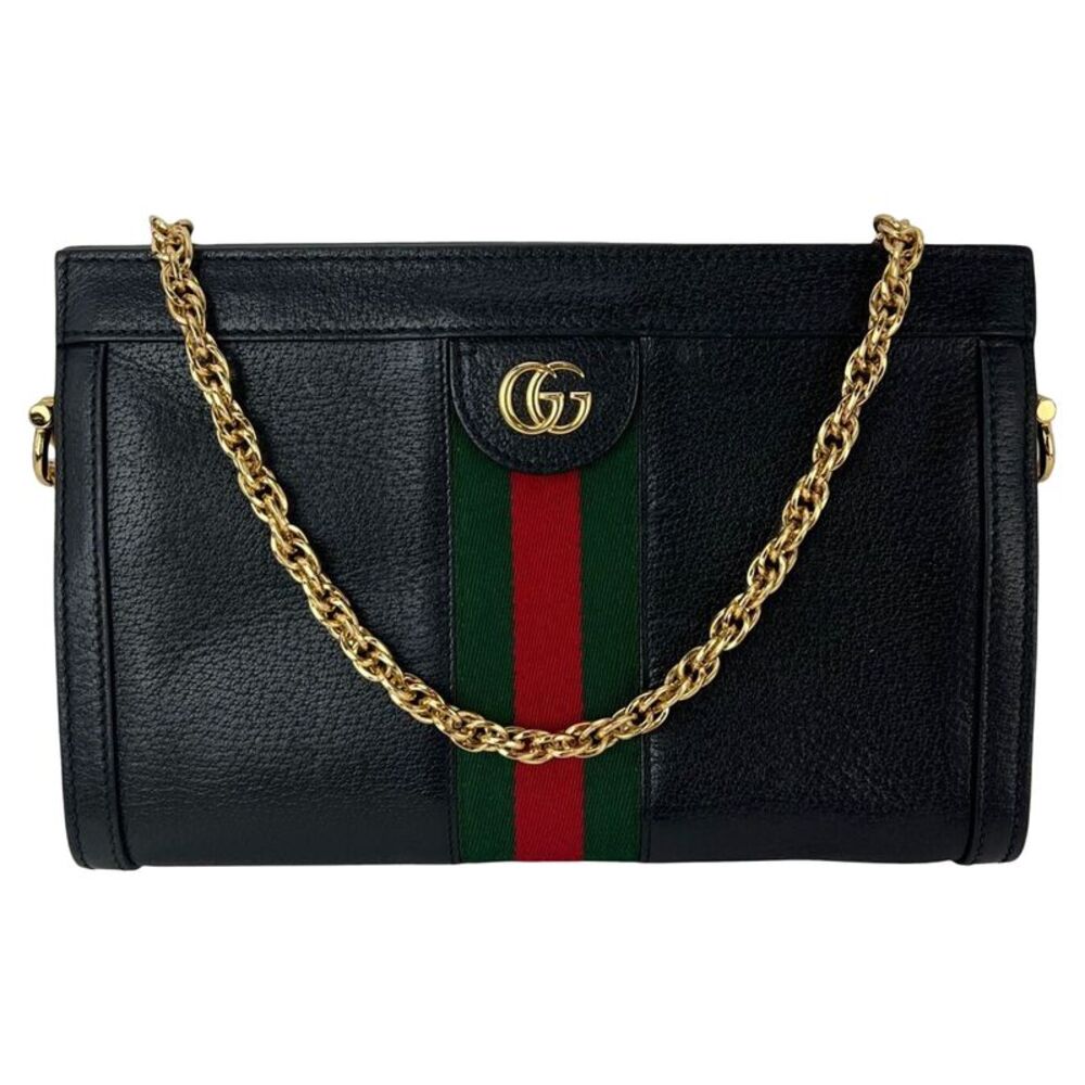 Gucci Ophidia Leather Web Shoulder Bag